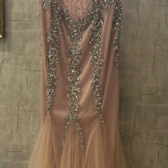 Jovani Pink Rhinestone Dress - Picture 5 of 15